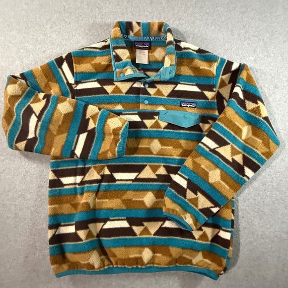 Patagonia Sweaters - Patagonia Synchilla Snap-T Fleece Pullover Womens Medium Geometric Southwestern